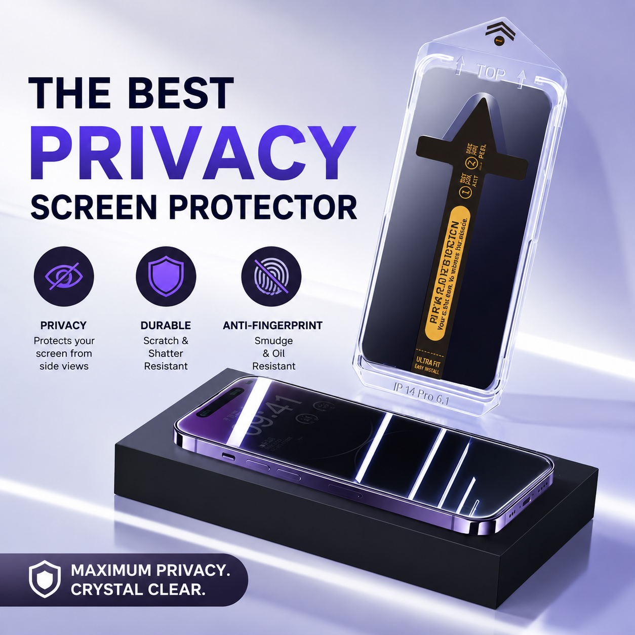 Tempered Glass Privacy Screen Protector for iPhone